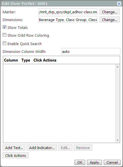 Example of an edit diver portlet dialog box.