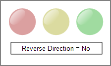 Example or red, yellow, green lights when reverse direction is set to no.