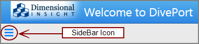 Location of the SideBar icon.