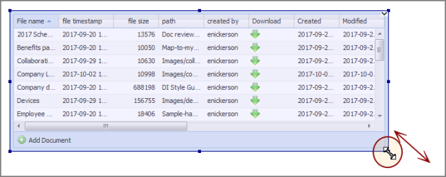 An exammple of a table editor portlet.