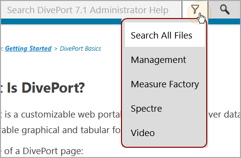 Filter categories
