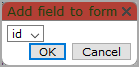 Add field to form dialog box.