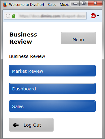 Sample preview of mobile screen.