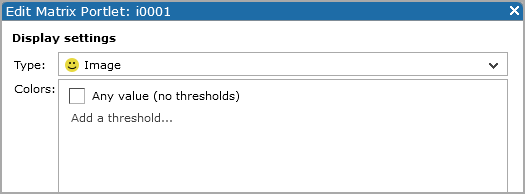 Edit matrix portlet display settings