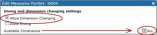 Allow dimension changing on a measures portlet setting.