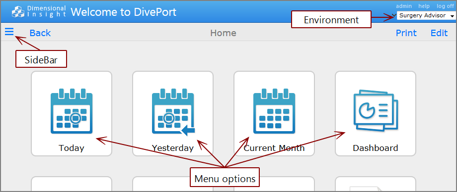 Sample portal window.
