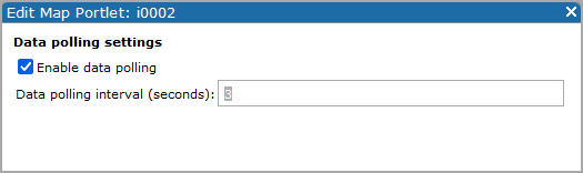 Edit Map Portlet, data polling settings