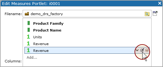 Adding a Column to a Measures Portlet
