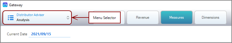 Gateway My Library Menu Selector