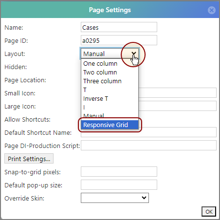 Using the Responsive Grid Layout