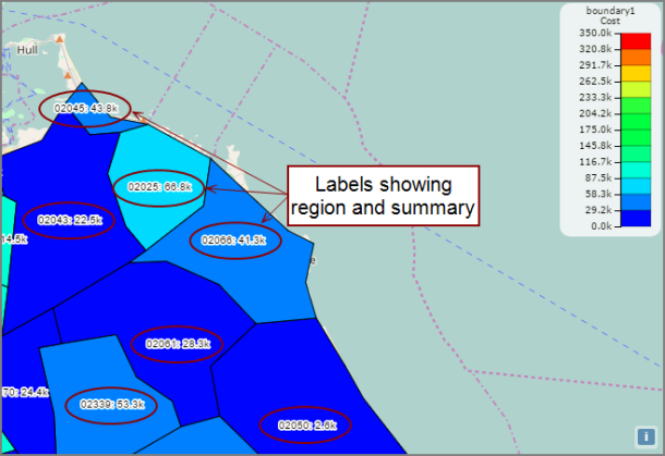 Sample map with labels.