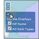 An example of the visible overlays context menu.