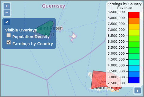 A map that displays two overlays.