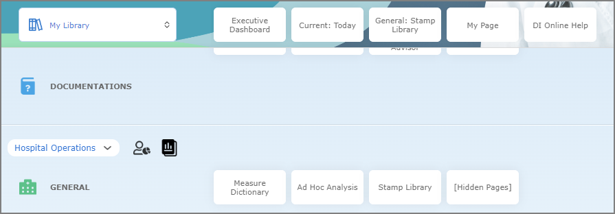 The My Library navigation panel.