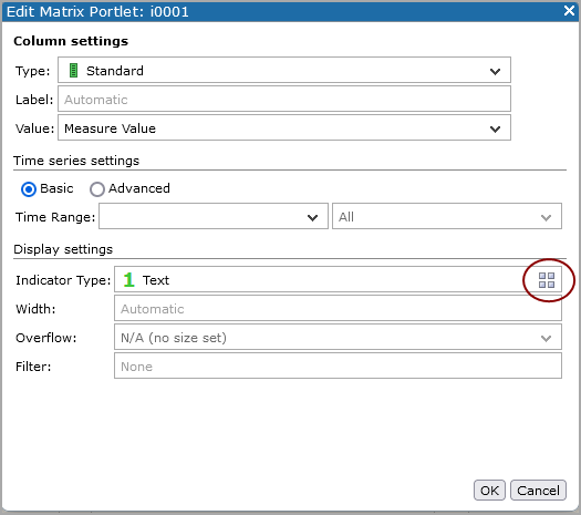 Column settings page 