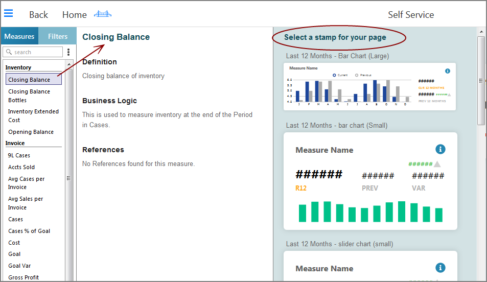 Self service stamp selection.