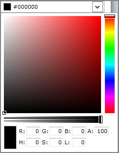 Edit Indicator display option color picker.