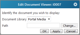 Edit Document Viewer dialog box. 