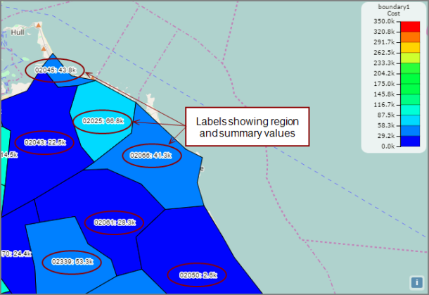 Sample map with labels.