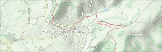 Example of an Outdoors map.