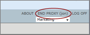 Title bar showing proxy logon.