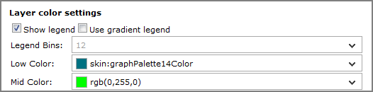 Map Layer color settings dialog box. 