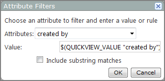 Attribute filters dialog box.