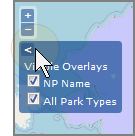 An example of the visible overlays context menu.