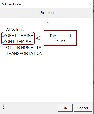 After the values for filtering are selected.
