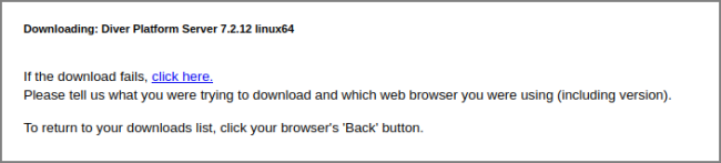 The Downloading page gives the option to contact support if the Opening dialog box fails to open.