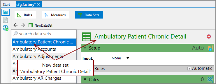 The new Ambulatory Patient Chronic Detail data set.