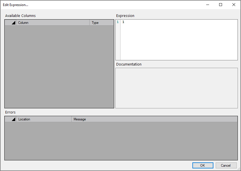 The Edit Expression window