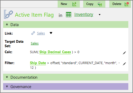 Link Rule with calc and filter