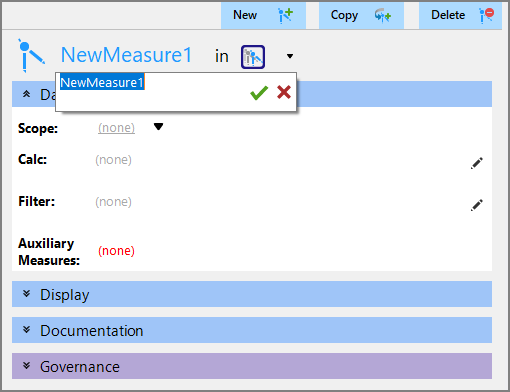 New Measure Default Name