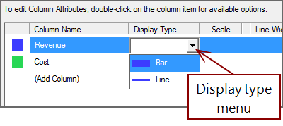 Display type options.