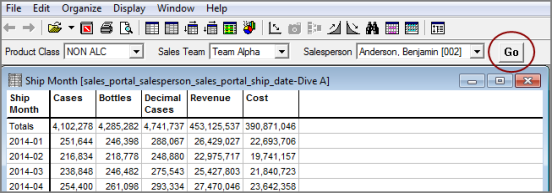 Go activation button.