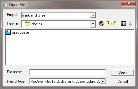 Opening ProDiver Files