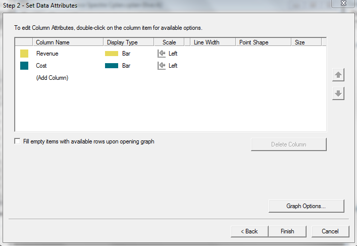 Set Data Attributes dialog box.