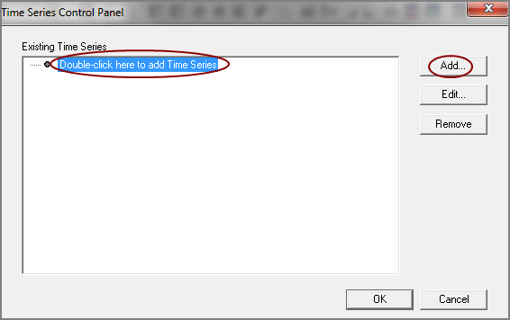 Time Series Control Panel example.