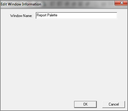 Edit Window Information dialog box.