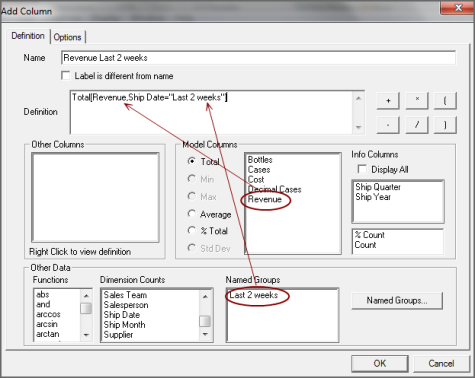 Add column dialog box.