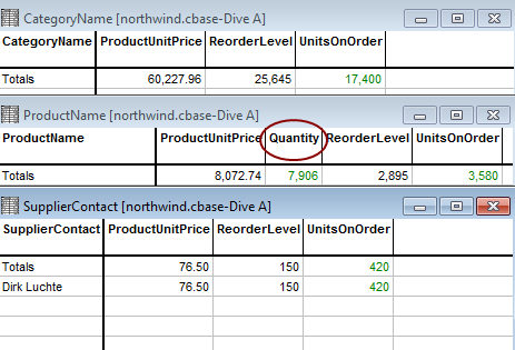 In window only column example.