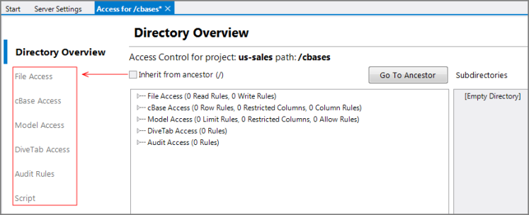 Inherit from ancestor unchecked