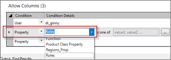 Property Choosing Condition Detail