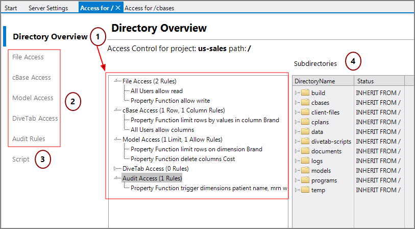 Access Tab Overview