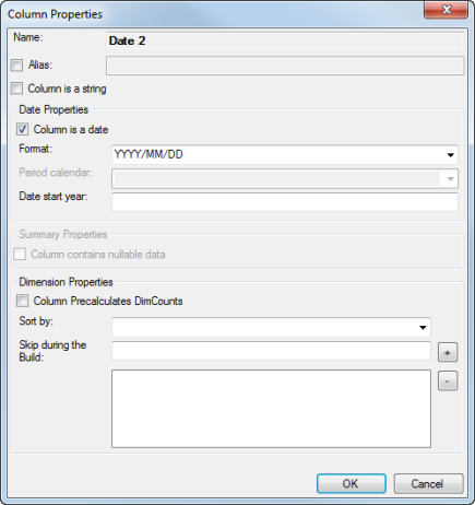 Builder Column Properties