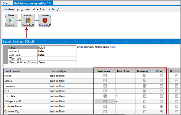 Converting Builder object with squash to cBase