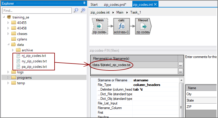 Using a Parameter in the Input File Name