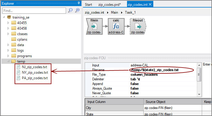 Parameter Used in Output File Name