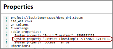 Extract Timestamp property in cBase